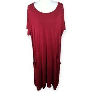 BURGUNDY MAXI/MIDI DRESS SZ.4X EUC.  GORGEOUS DRESS IN EXCELLENT USED CONDITION.